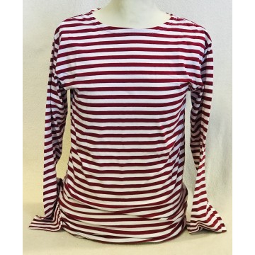 Тільник тонкий червона полоска О-49